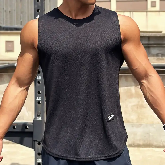 Débardeur de gymnastique pour hommes, chemise de Fitness sans manches, maille respirante, gilet de sport, maillot de corps, gilet de course pour hommes