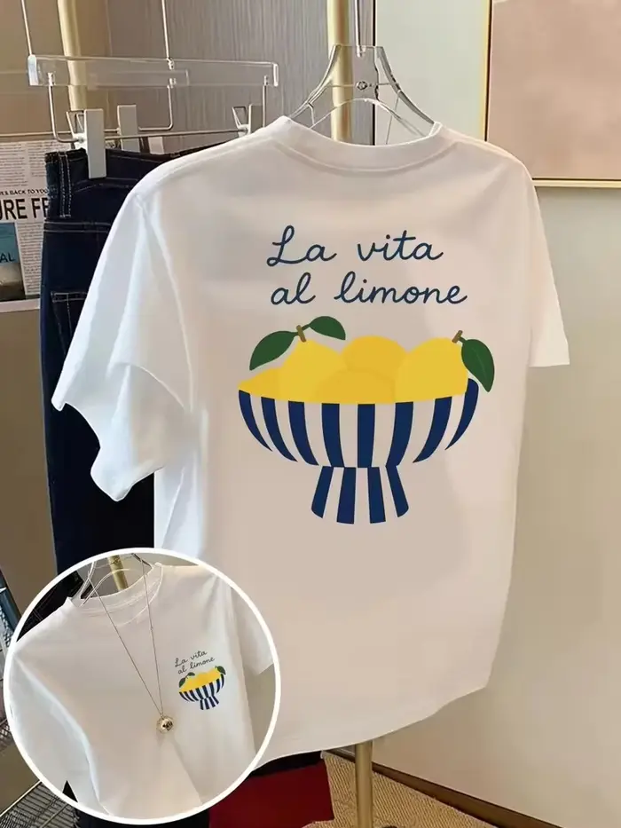 T-shirt imprimé Lemon Vita à manches courtes