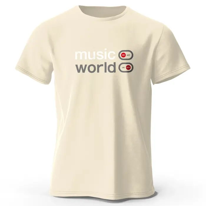 T-Shirt imprimé Music World pour hommes et femmes
