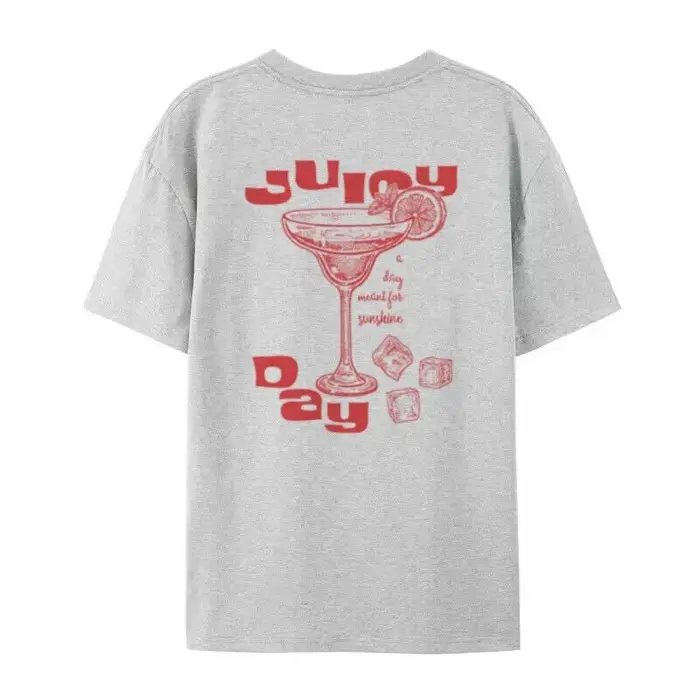 T-Shirt de Cocktail Imprimé au Dos pour Femme, Vêtement Unisexe, Rétro, Esthétique, Graphique, Vinta