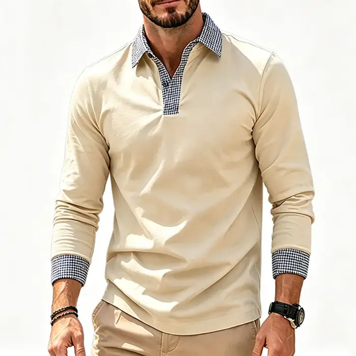 Polo à manches longues pour homme