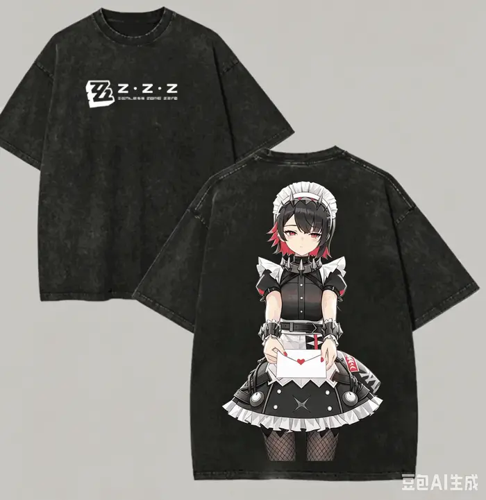Zenless Zone Zero T-shirt délavé pour les amateurs d'anime