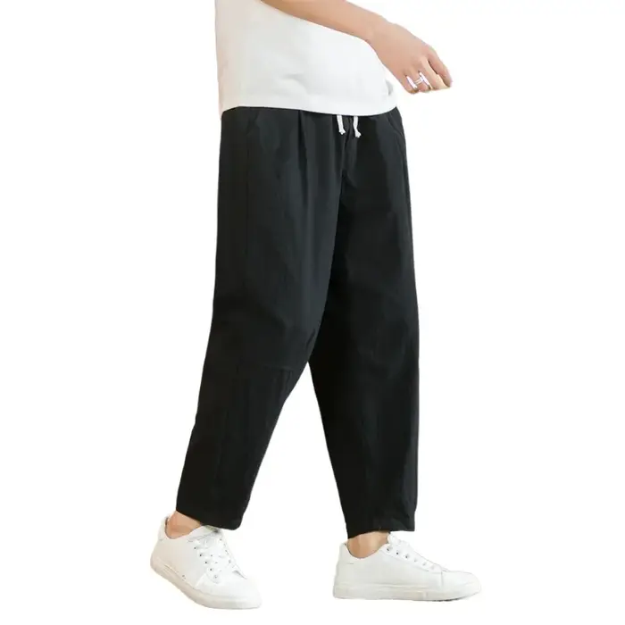 Pantalon en coton et lin pour homme