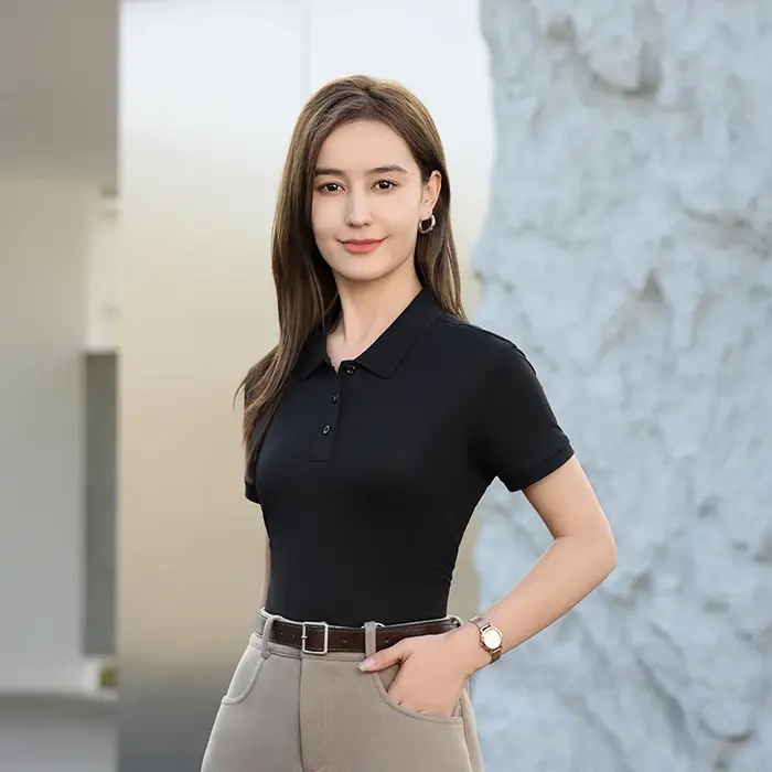 Chemises polo solides pour femmes 2026 NOUVEAU, basiques pour le travail, t-shirts confortables, che