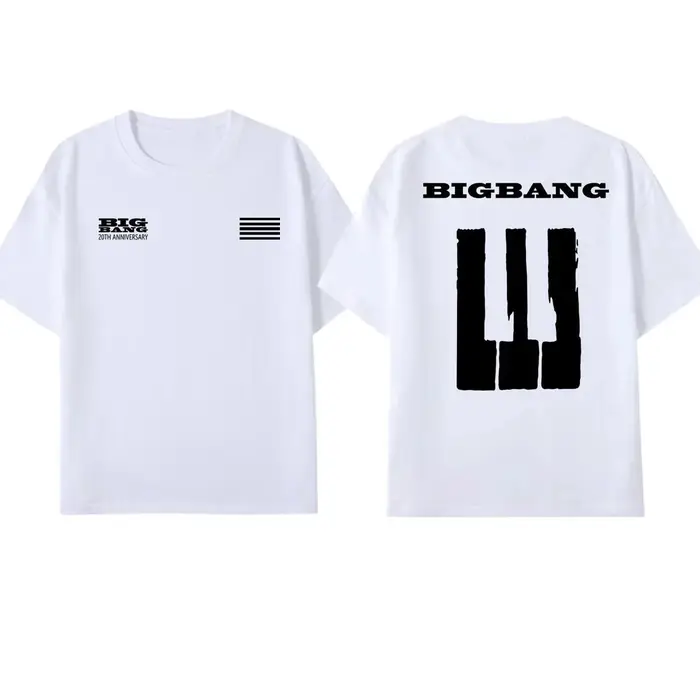 T-shirt de concert Bigbang 20e anniversaire 2026 pour hommes et femmes, été, 100% coton, vêtement surdimensionné à manches courtes, streetwear unisexe