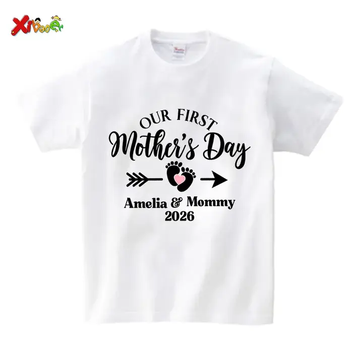 T-shirt Fête des Mères Tenues Personnalisées Nos Premières Chemises Fête des Mères Tenues Assorties