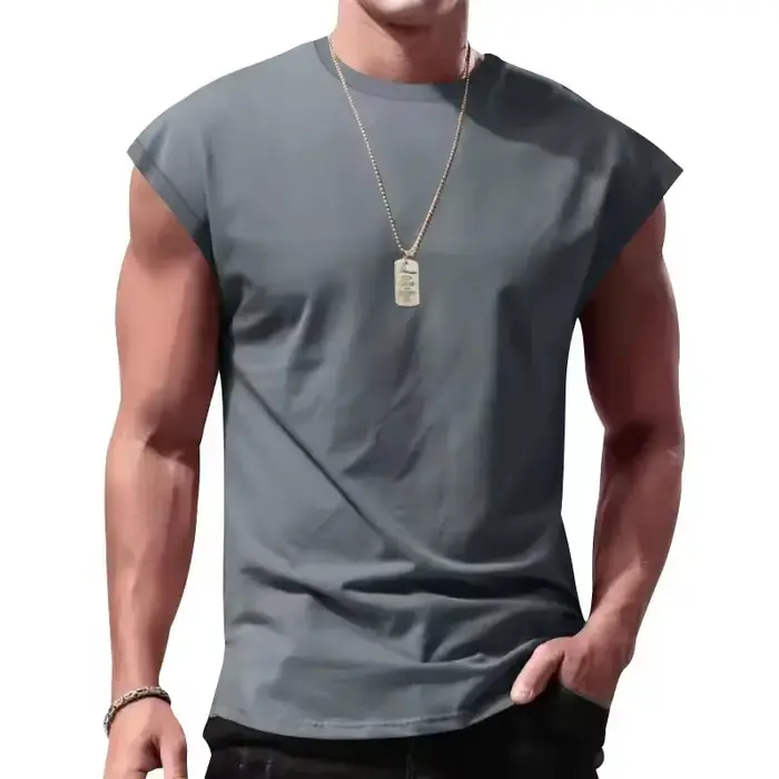 T-shirt décontracté à manches courtes et col rond pour homme