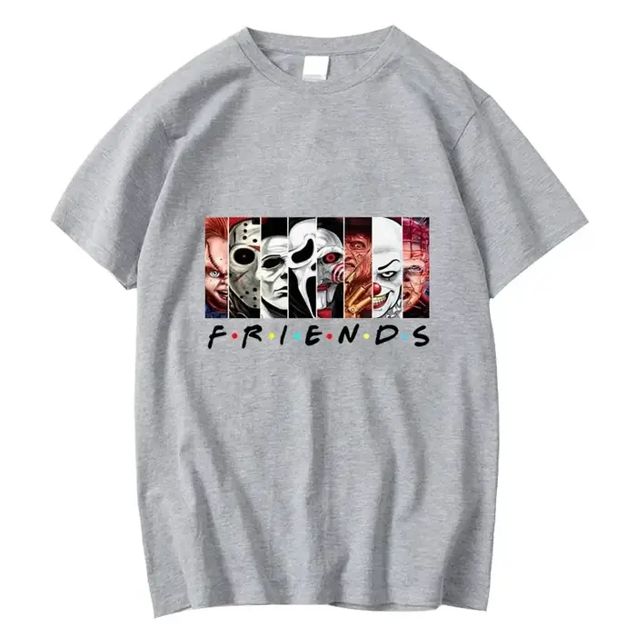 T-shirt à col rond imprimé Funny Friends pour hommes, 100% coton, haute qualité, été cool, t-shirt d