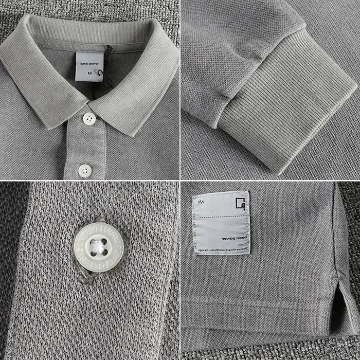 Polo rétro américain à manches longues pour hommes