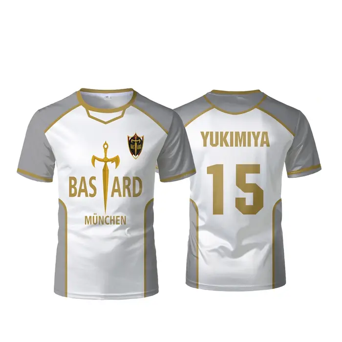 Nouveau maillot de football Blue Lock Anime Bastard München 2025 pour homme, T-shirt de football Kai