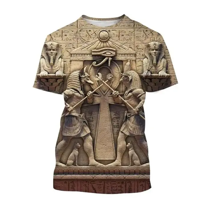 Été ancien pharaon égyptien graphique impression 3D T-Shirts hommes femmes t-shirt décontracté à man