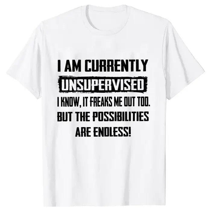 T-shirts drôles pour hommes je suis actuellement non supervisé T-shirt hilarant drôle disant cadeau pour lui