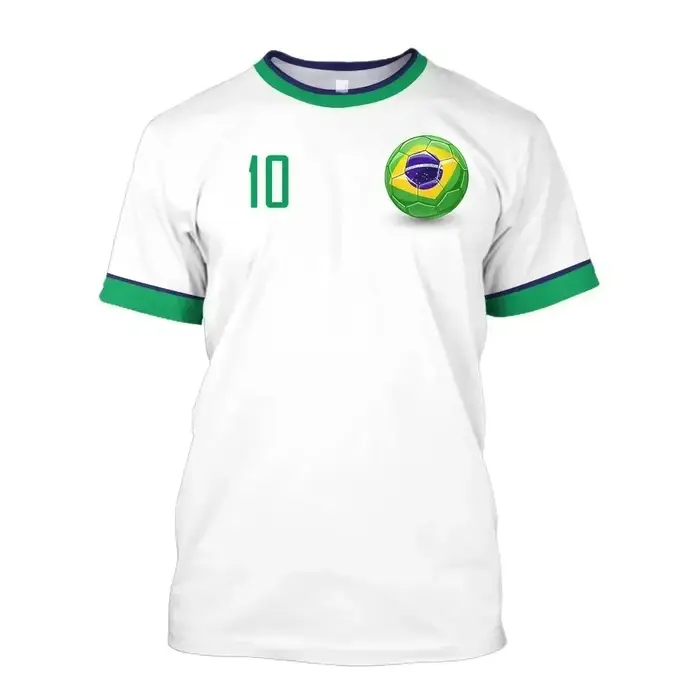 Nouveau Maillot de Foot 2026 T-shirt Équipe Nationale Brésilienne Col Rond Oversize Décontracté Streetwear Vêtements Homme