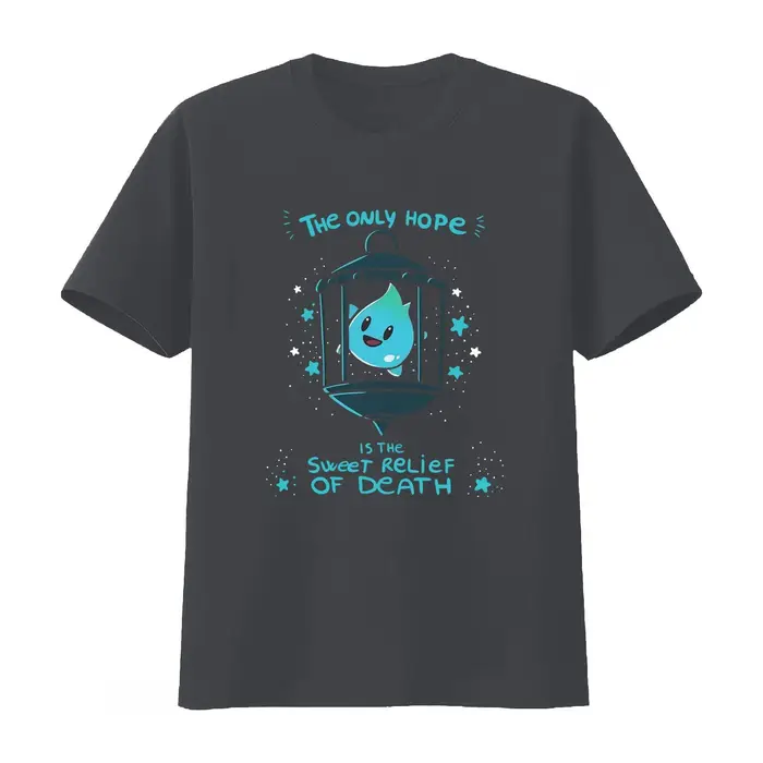T-shirt Lumalee « L'unique espoir est la douceur de la délivrance de la mort » avec motif lune et étoile