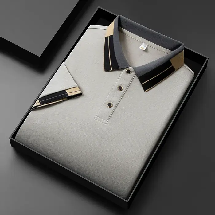 Polo à col pour hommes