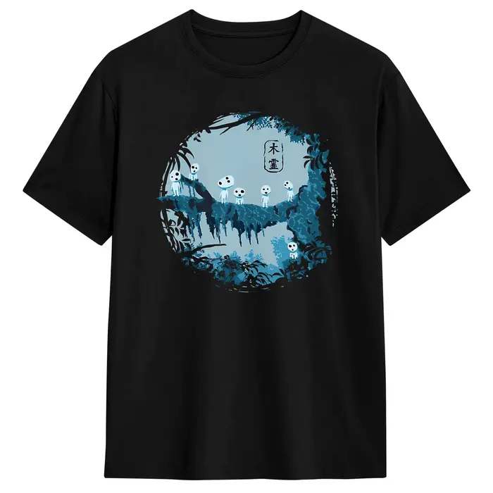 T-shirt Vintage d'été Kodama Studio Ghibli Hip Hop, t-shirt en coton pour hommes, t-shirt à manches 