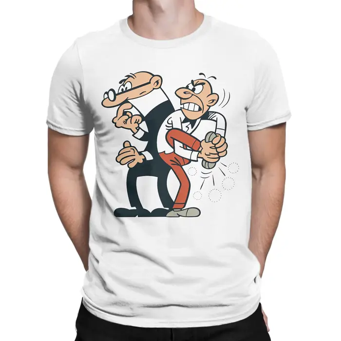 Mort & Phil Mortadelo y Filemón T-Shirts hommes Humor coton