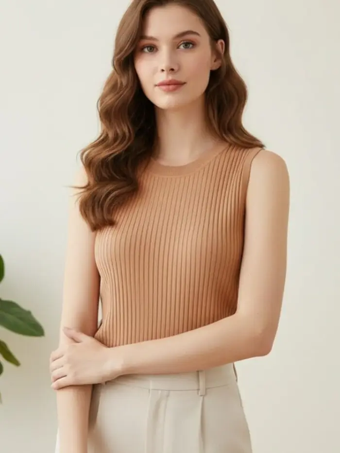 2026 Corée Gilet tricoté pour femme