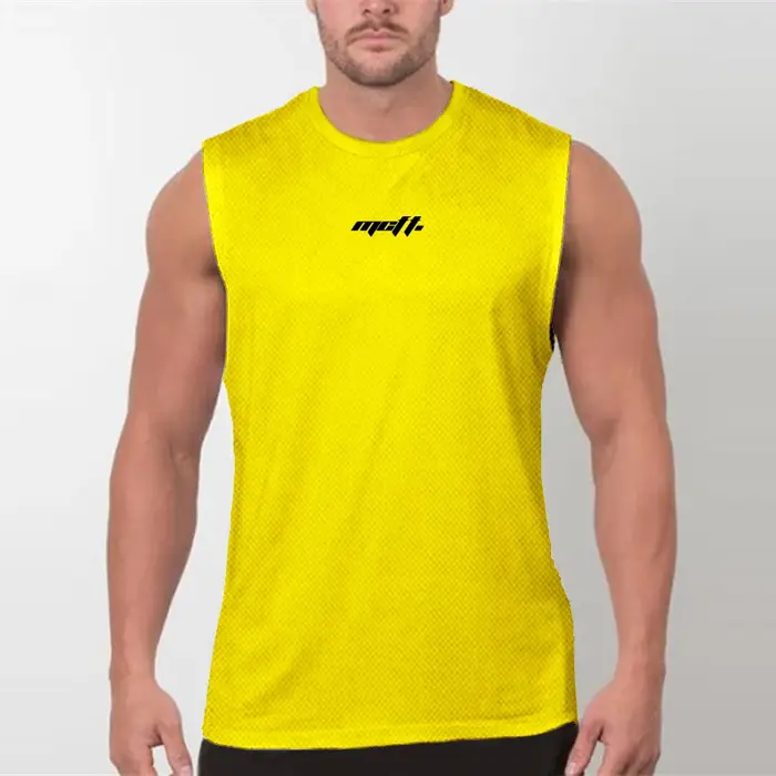 Débardeurs de fitness pour hommes – Marque de mode européenne et américaine – T-shirt de sport sans manches à col rond