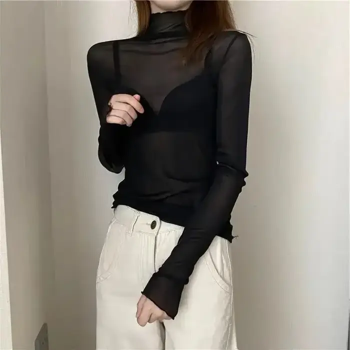T-Shirts en maille à manches longues pour femmes