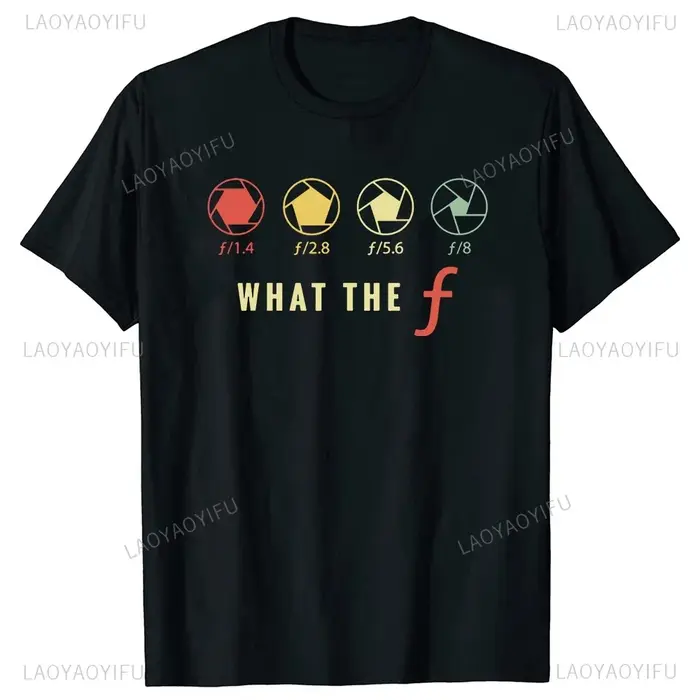 Photographe cadeau hommes coton t-shirts pour amoureux de la photographie été femme Streetwear ouverture caméra