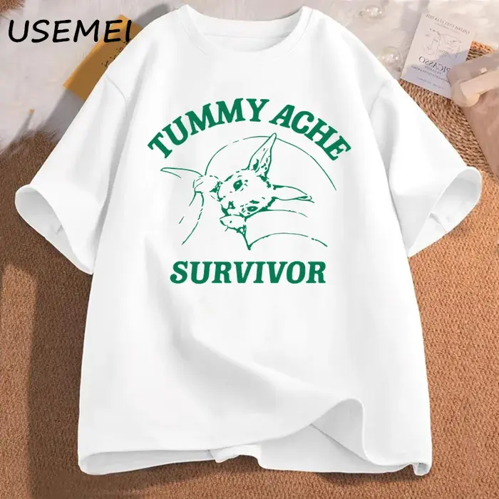 Ventre douleur survivant t-shirt hommes femmes drôle