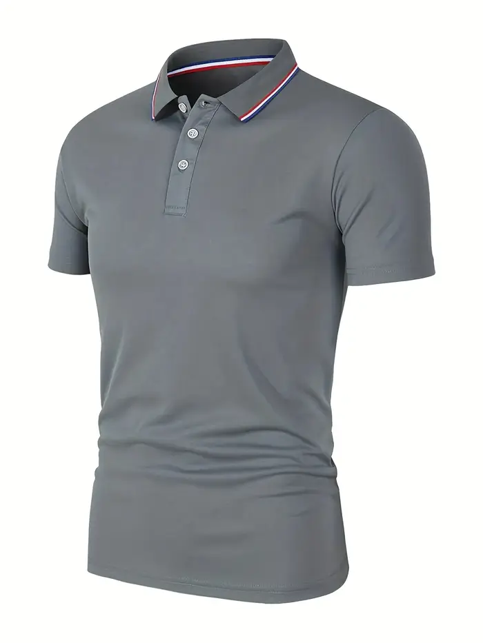 Polo d'été décontracté et respirant pour hommes, confortable, couleur unie, T-Shirt à manches courte