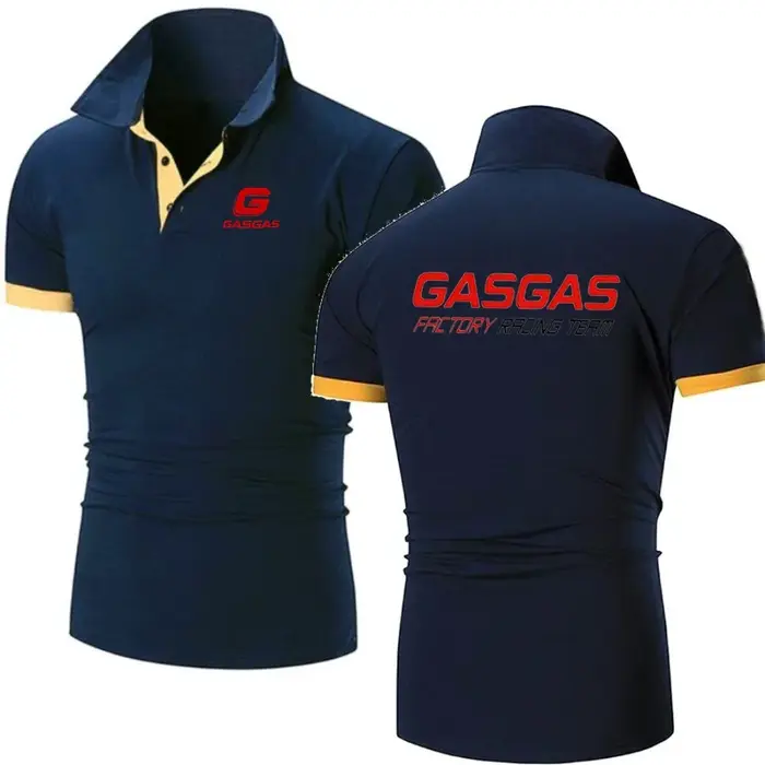 Moto GASGAS usine équipe de course hommes polos décontracté Golf hauts t-shirt respirant maille coton à manches courtes