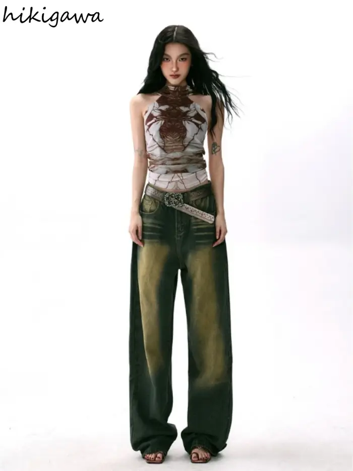 Y2k hauts débardeurs Sexy pour femmes Streetwear mode Camis cravate-teinture été sans manches haut court 2025 Ropa Mujer dos nu tunique gilet