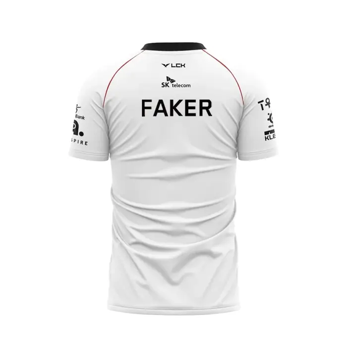 Uniforme de l'équipe du Club de sport électronique T1, maillot de la finale mondiale de la ligue des