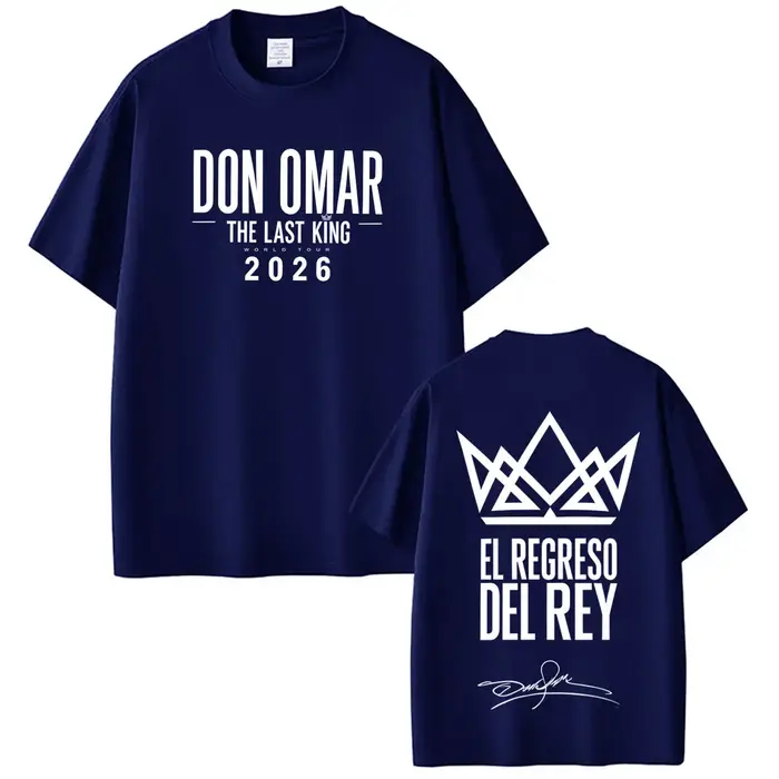 T-shirts imprimés Rapper Don Omar The Last King Tour 2026 pour hommes et femmes
