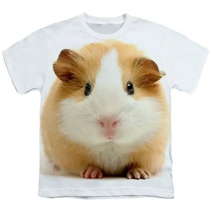 Drôle cochon d'inde T-Shirts Hamster Animal impression 3D Streetwear hommes femmes décontracté mode surdimensionné