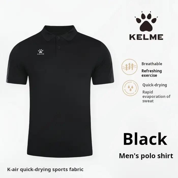 Kelme Polo hommes été séchage rapide à manches courtes T-shirt Club formation Football uniformes che
