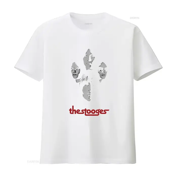 Iggy The Stooges t-shirt groupe Shot vintage lavé polyvalent confortable légèrement doux unisexe homme haut pour un usage quotidien
