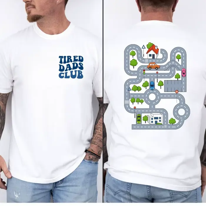T-shirt de course en coton pour papa