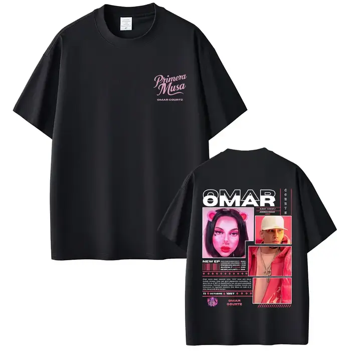 Rappeur Omar Courtz Primera Musa T-shirts hommes femmes mode Hip Hop surdimensionné à manches courtes