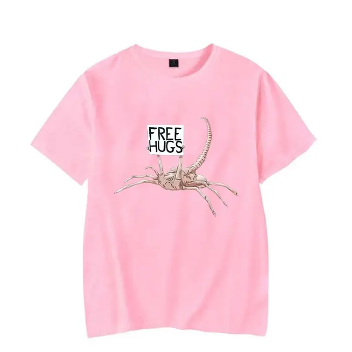 Câlins gratuits drôle Facehugger Aliens T-Shirt Harajuku