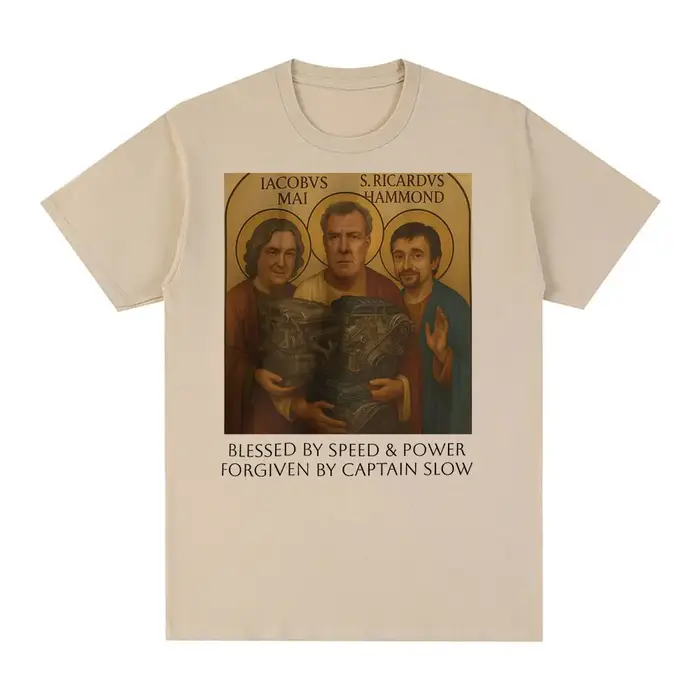 Gear Holy Trinity T-shirt Jeremy Clarkson Hammond May hommage t-shirts la grande vitesse puissance église drôle passionné de voiture vêtements