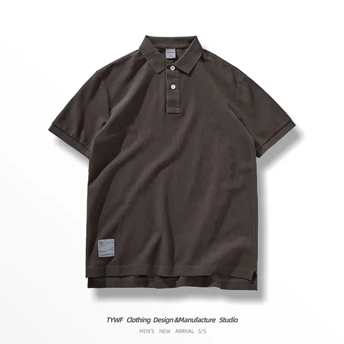 Polo en pur coton polyvalent à la mode avec col, parfait pour l'été