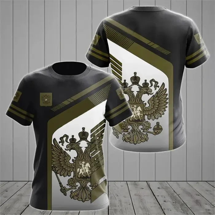 T-shirt décontracté pour homme Russie