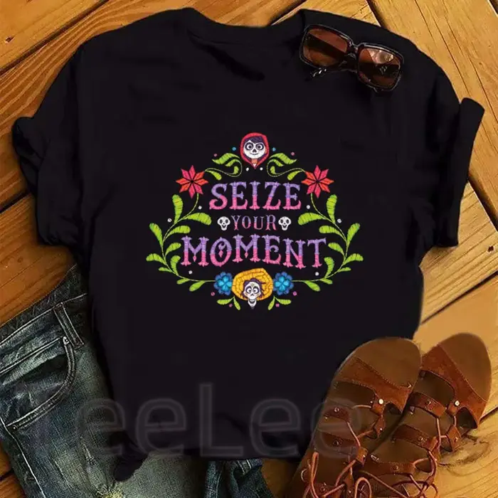 T-shirts pour femmes avec imprimé Coco de dessin animé