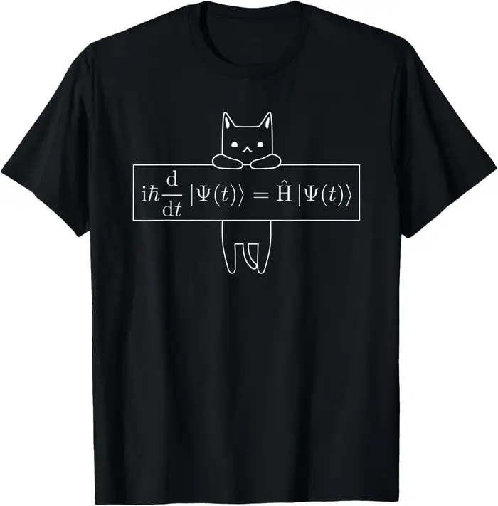 Drôle Schrodinger's Cat Quantum Mechanics T-shirts mode Manga bande dessinée hommes formule beaux