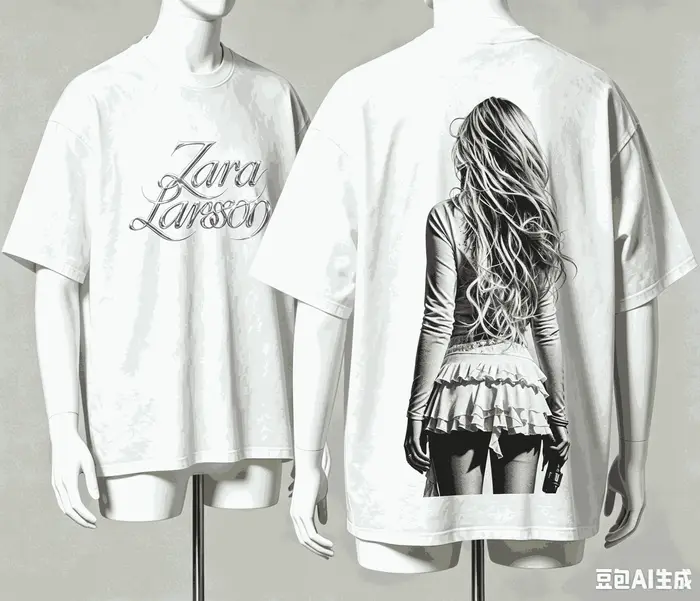 Zara Larsson pour Fan Gift T-shirt Homme Femme Harajuku Oversize Unisexe Manches Courtes Streetwear 