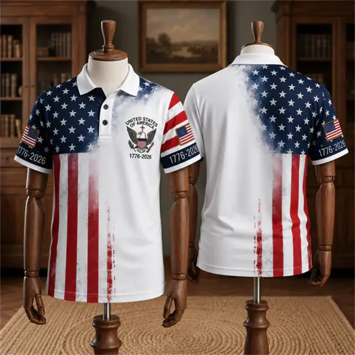 Polo pour homme USA 250e anniversaire 1776-2026