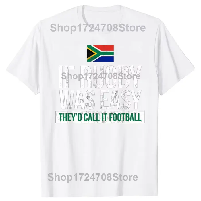 Drôle afrique du sud Rugby graphique T-shirts hommes femmes mode t-shirt style décontracté 100% coto