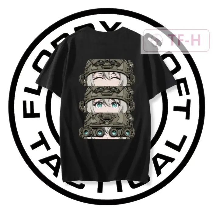 T-shirt en coton à col rond pour hommes, avec impression de dessin animé, lunettes de vision nocturne, casque NVG, manches courtes, décontracté, taille S-10XL