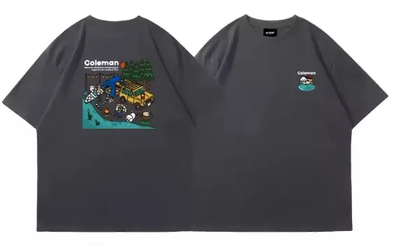 T-shirt vintage pour homme, idéal pour le camping en plein air, imprimé amusant, pur coton, coupe am