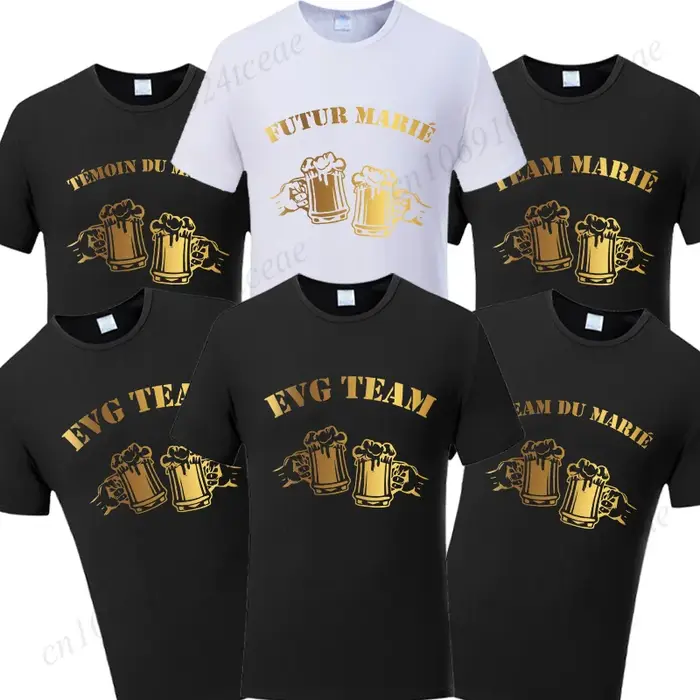 T-shirt pour homme, équipe du marié français Evg