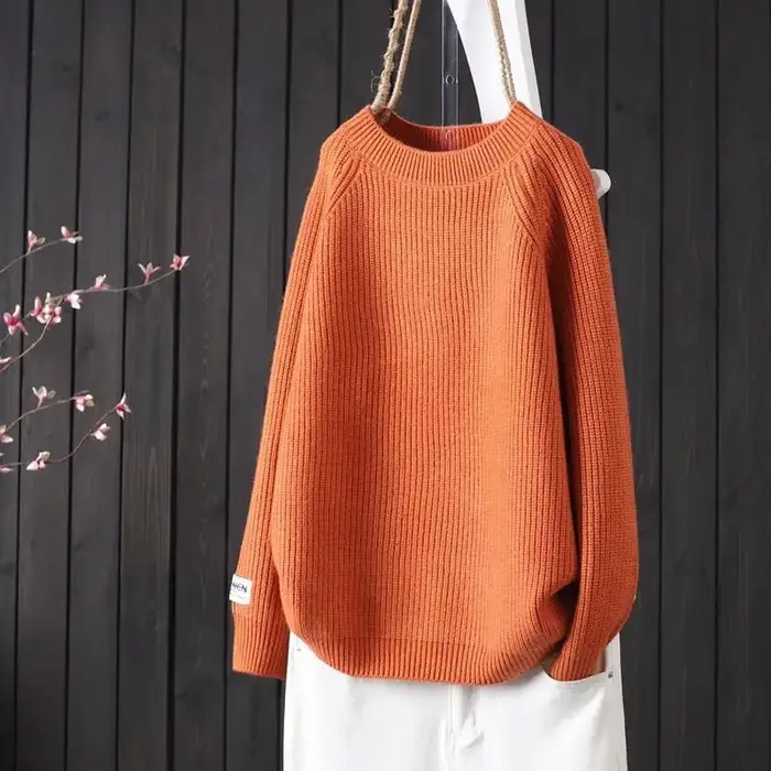 Pull en cachemire pour femmes 2025 tendance Style coréen col rond mode épais Crochet hauts vêtements
