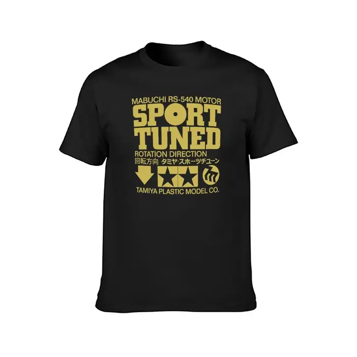Tamiya-T-shirt de sport avec étiquette moteur pour homme